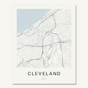 Cleveland map wall art — Listing image 03 — flat
