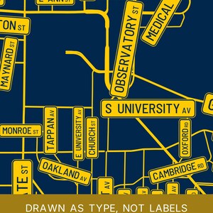 Ann Arbor map wall art — Listing image 06 — platecraft