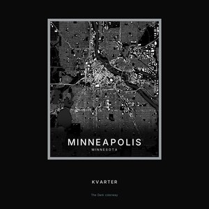 Minneapolis map wall art — Listing image 08 — hero dark