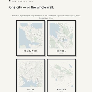 Reykjavik Map Print, City Poster, Printable Wall Art, Minimalist Digital Download, Scandi City Map, Housewarming Gift image 7