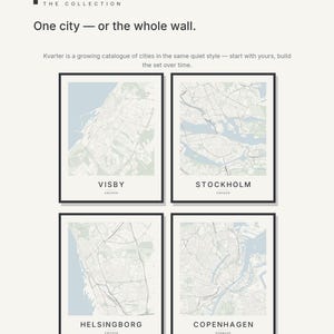 Visby Map Print, Wall Art, Printable, Digital Download, Minimalist City Map, Scandi Poster, Housewarming Gift image 8