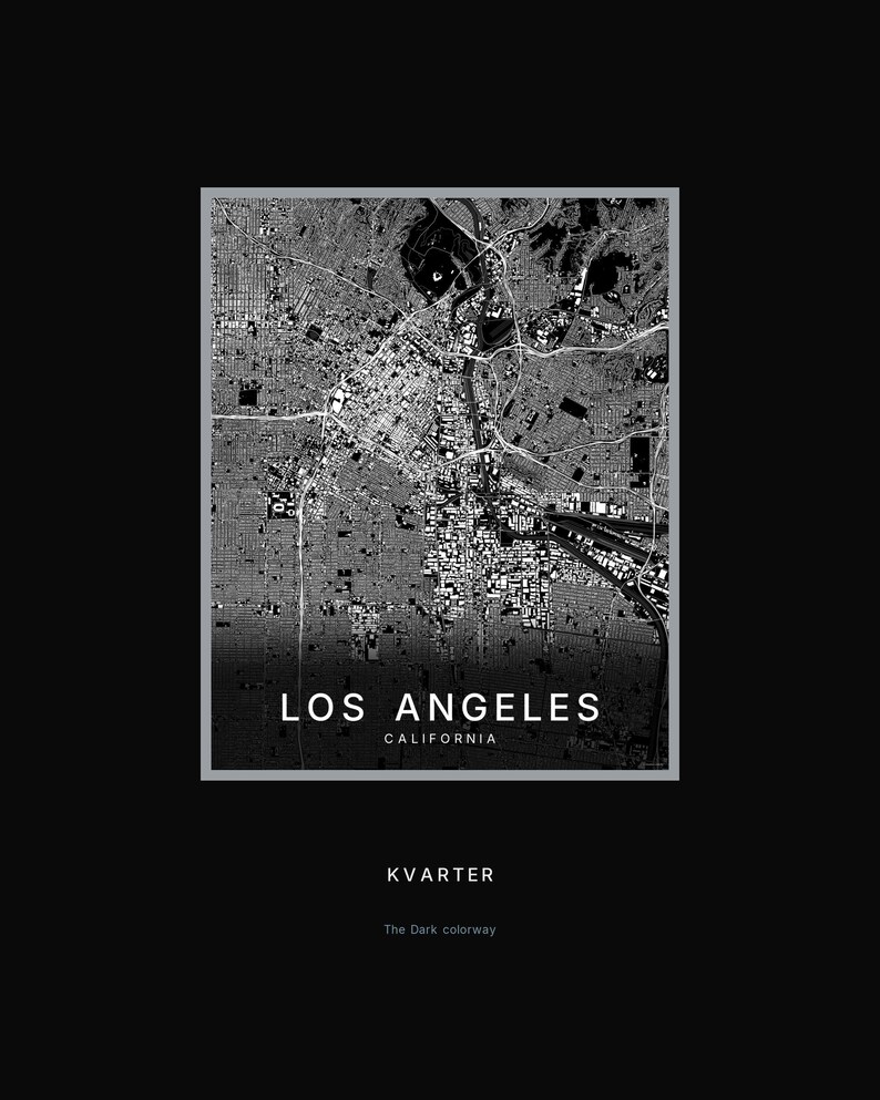 Los Angeles map wall art — Listing image 08 — hero dark