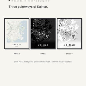 Kalmar map wall art — Listing image 02 — colorways