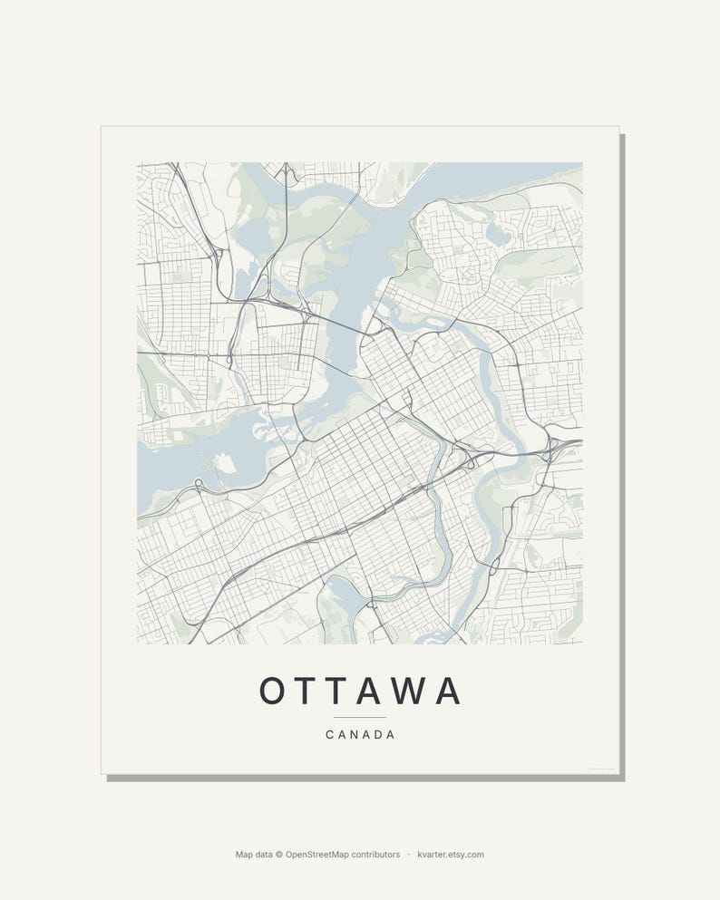 Ottawa map wall art — Listing image 03 — flat