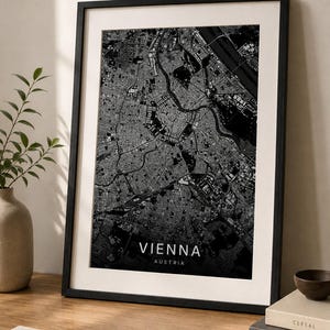 Vienna map wall art — Listing image 08 — hero dark