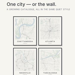 Chattanooga map wall art — Listing image 07 — gallerywall