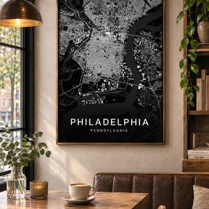 Philadelphia map wall art — Listing image 04 — detail
