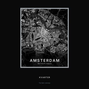 Amsterdam map wall art — Listing image 08 — hero dark