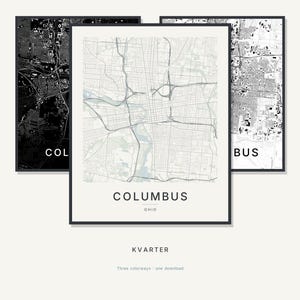 Columbus map wall art — Listing image 01 — hero