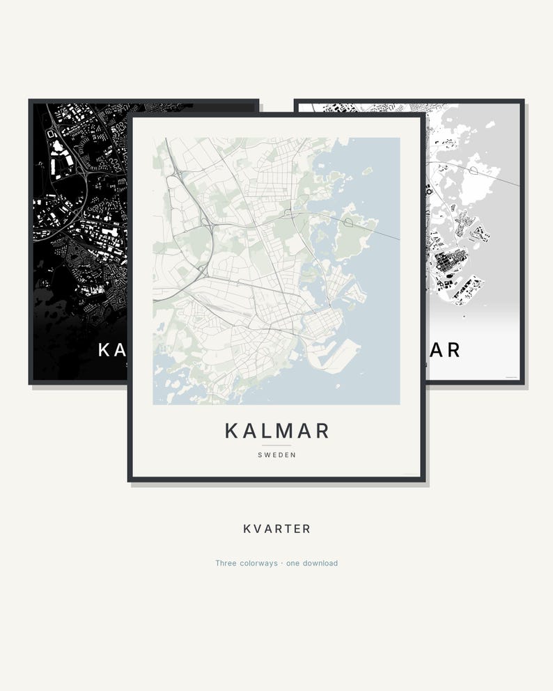 Kalmar map wall art — Listing image 01 — hero