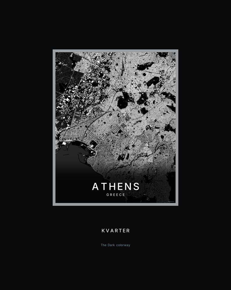 Athens map wall art — Listing image 08 — hero dark