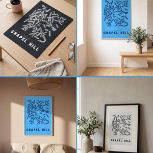 Chapel Hill map wall art — Listing image 02 — rooms