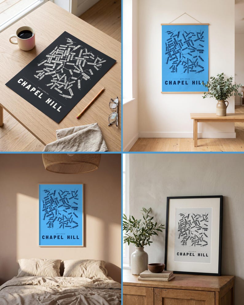 Chapel Hill map wall art — Listing image 02 — rooms