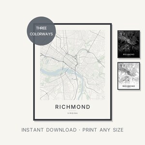 Richmond map wall art — Listing image 01 — hero