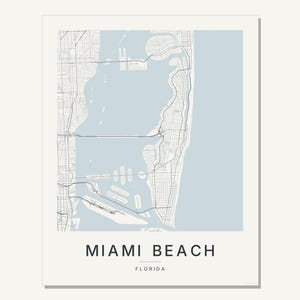 Miami Beach map wall art — Listing image 03 — flat