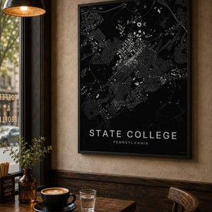 State College map wall art — Listing image 05 — whatyouget