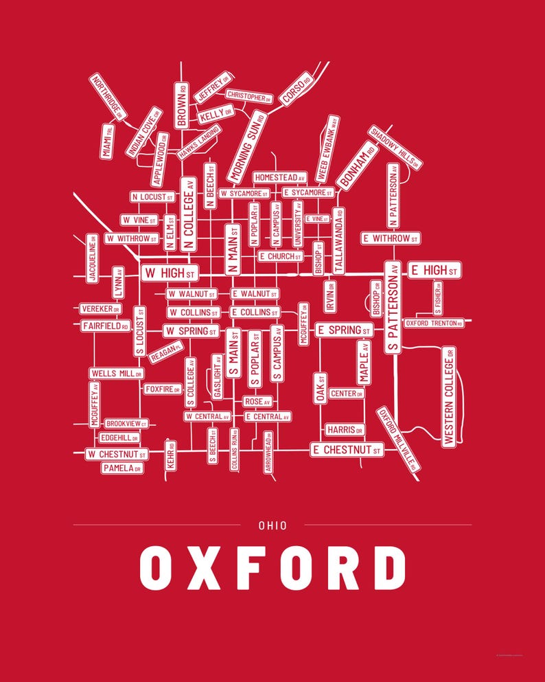 Oxford map wall art — Listing image 04 — flat
