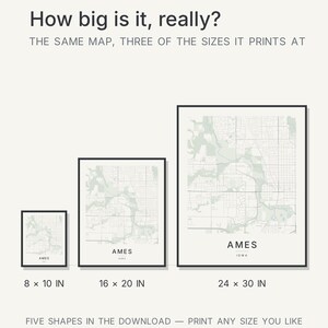 Ames map wall art — Listing image 08 — hero dark