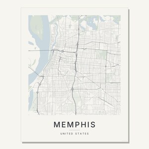 Memphis map wall art — Listing image 03 — flat