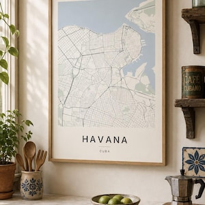 Havana map wall art — Listing image 04 — detail