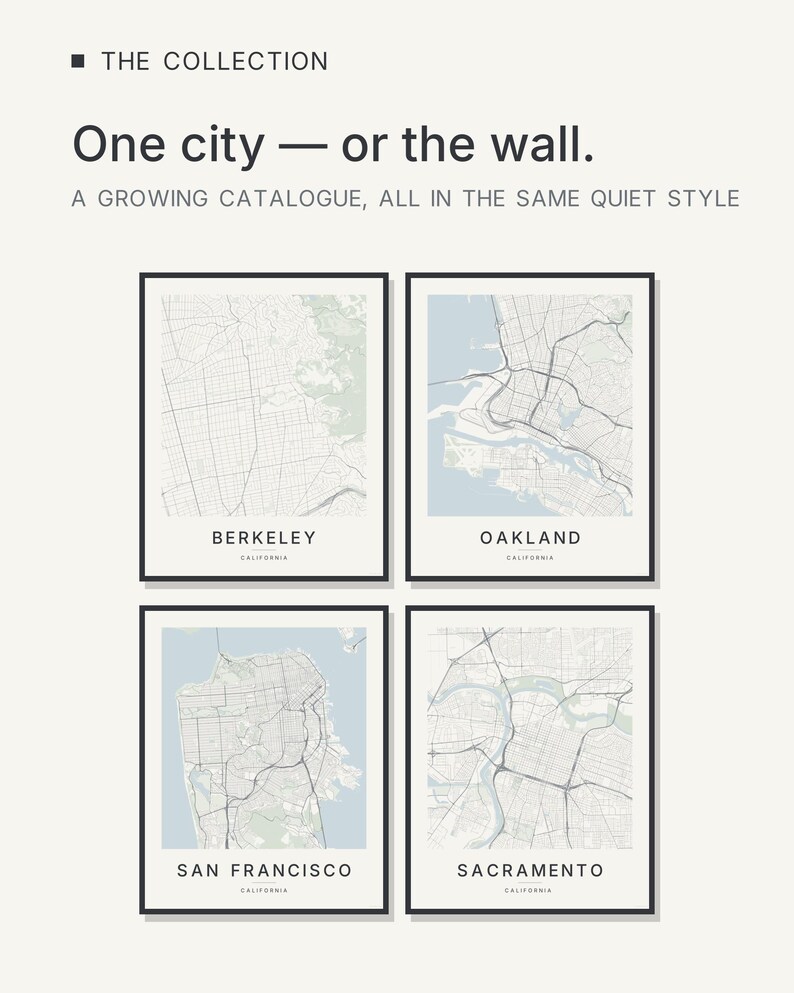 Berkeley map wall art — Listing image 08 — hero dark