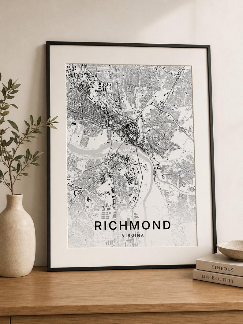 Richmond map wall art — Listing image 08 — hero dark