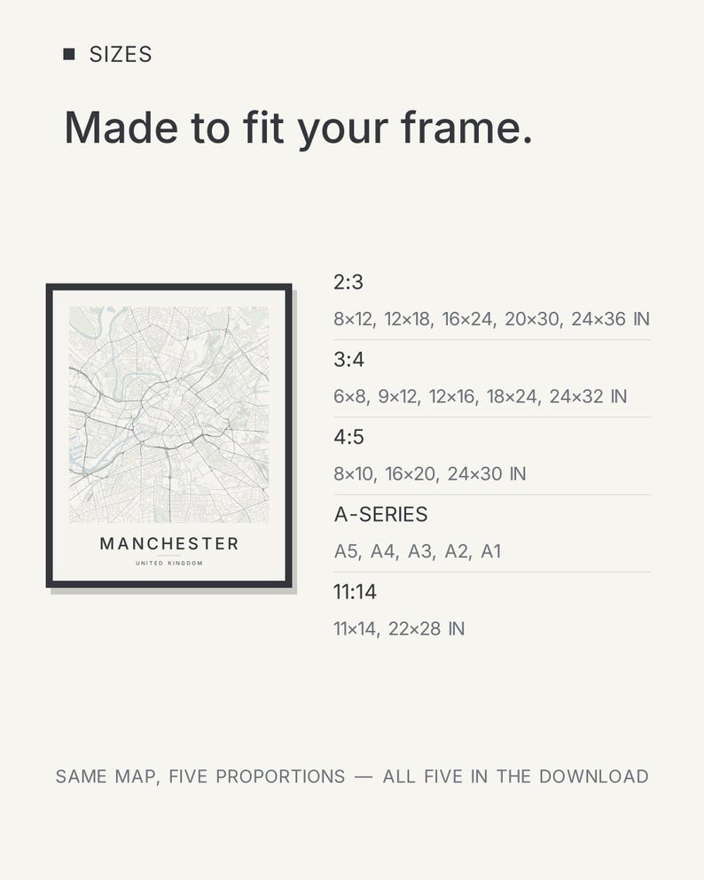 Manchester map wall art — Listing image 07 — gallerywall