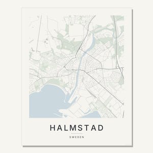 Halmstad Map Print, Wall Art, Printable, Digital Download, Minimalist City Map Poster, Scandi, Housewarming Gift image 10