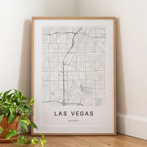 Las Vegas map wall art — The poster in a room (AI-generated)
