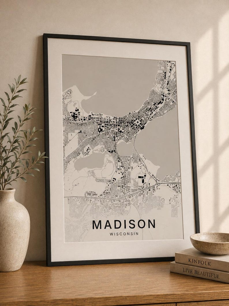Madison map wall art — Listing image 04 — detail