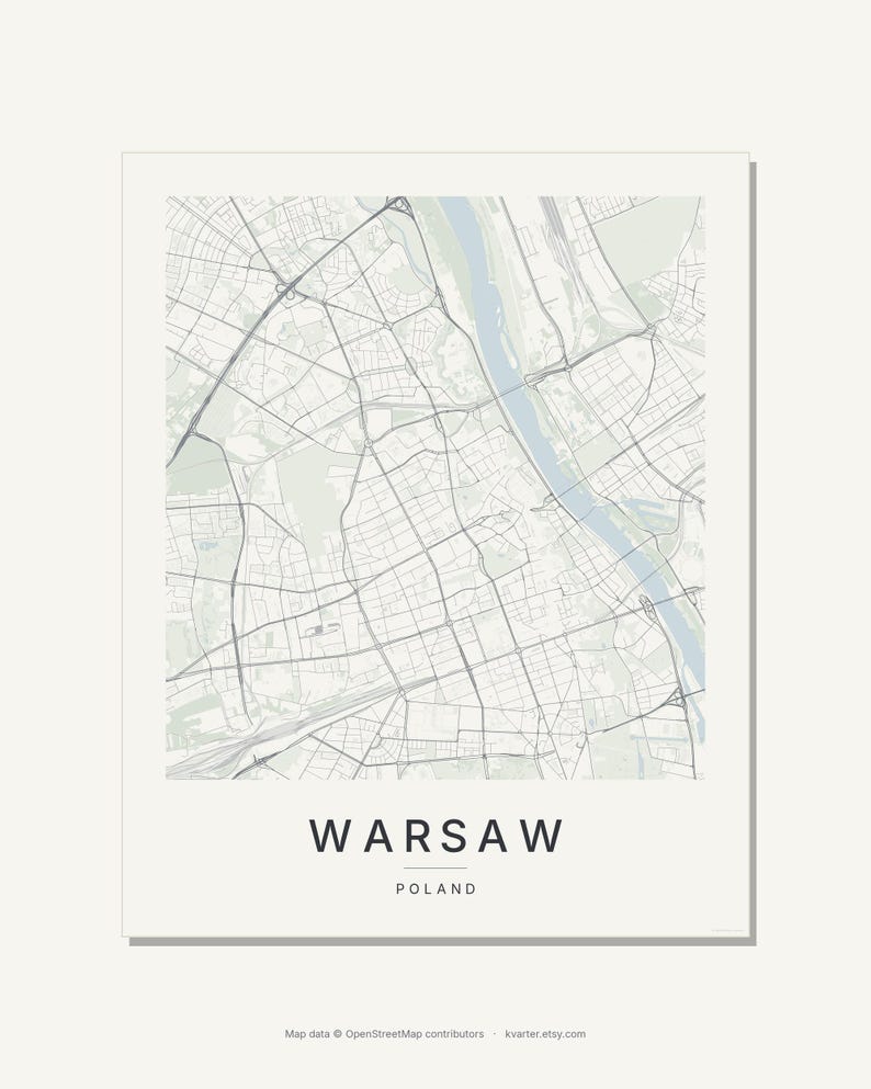 Warsaw map wall art — Listing image 09 — brand