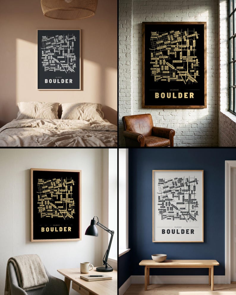 Boulder map wall art — Listing image 02 — rooms
