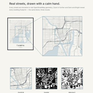 Tampa map wall art — Listing image 04 — detail