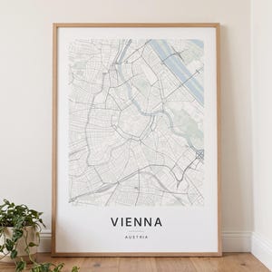 Vienna map wall art — The poster in a room (AI-generated)