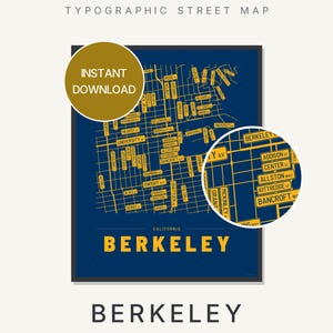 Berkeley map wall art — Listing image 01 — hero