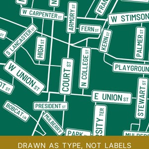Athens map wall art — Listing image 06 — platecraft