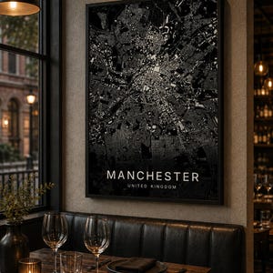 Manchester map wall art — Listing image 04 — detail