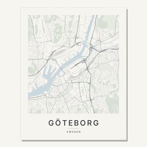 Gothenburg Map Print, Wall Art, Printable, Digital Download, Minimalist City Map, Scandi Poster, Housewarming Gift image 9
