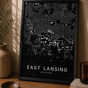 East Lansing map wall art — Listing image 05 — whatyouget