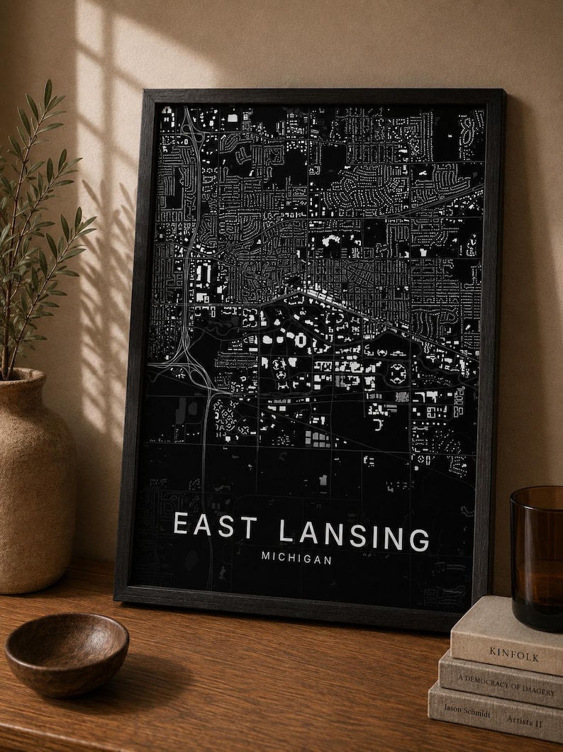 East Lansing map wall art — Listing image 05 — whatyouget