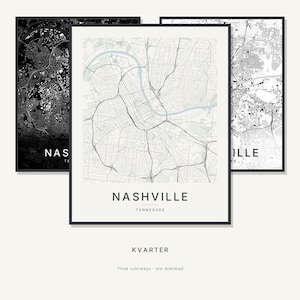 Nashville map wall art — Listing image 01 — hero