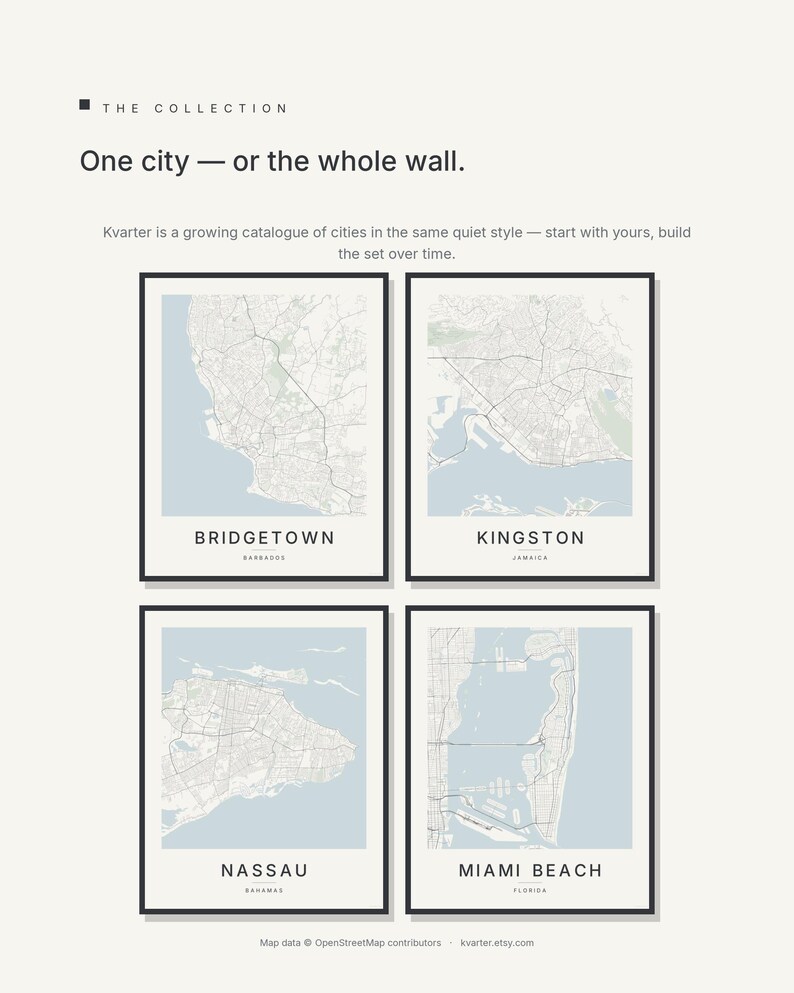 Bridgetown map wall art — Listing image 07 — gallerywall