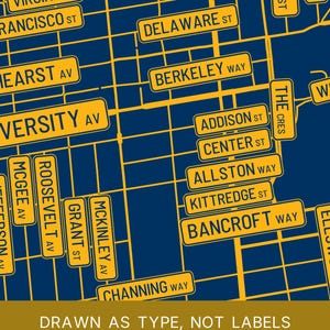 Berkeley map wall art — Listing image 06 — platecraft