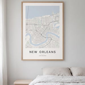 New Orleans map wall art — The poster in a room (AI-generated)