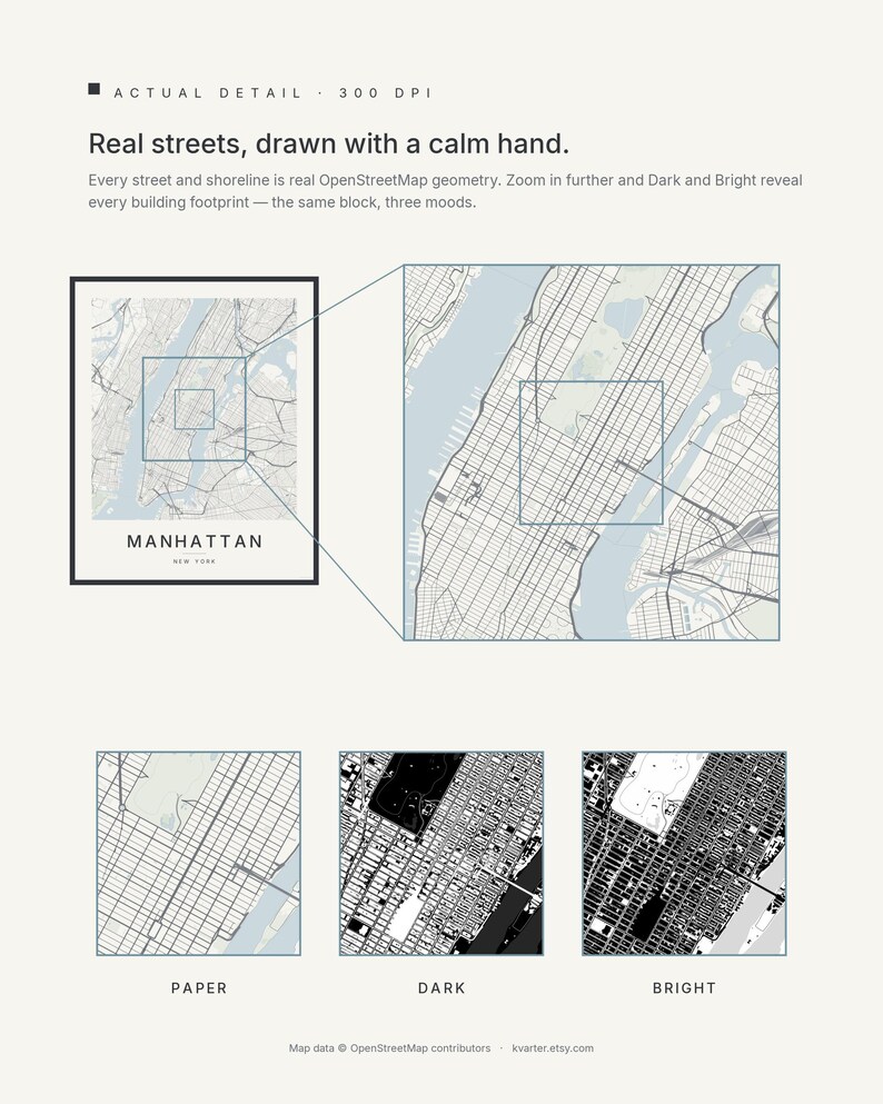 Manhattan map wall art — Listing image 07 — gallerywall