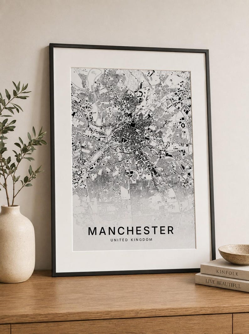 Manchester map wall art — Listing image 07 — gallerywall