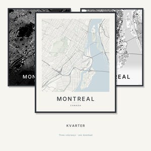 Montreal Map Print, Montreal Poster, Modern Wall Art, Minimalist City Map, Canada Printable, Digital Download, Housewarming Gift