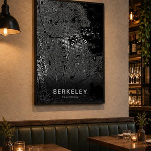 Berkeley map wall art — Listing image 04 — detail