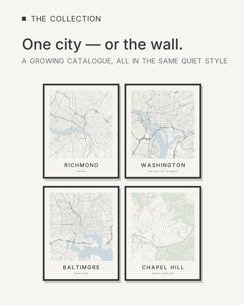 Richmond map wall art — Listing image 08 — hero dark