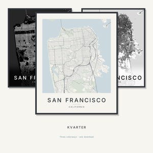 San Francisco map wall art — Listing image 01 — hero